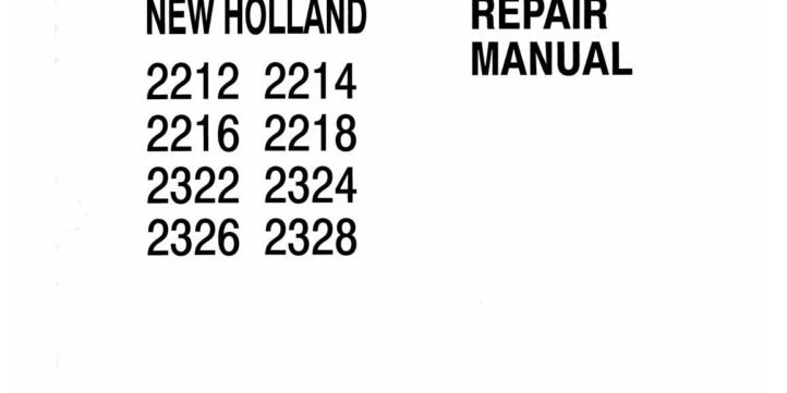 New Holland 2212 2214 2216 2218 Swather Heads Service Manual