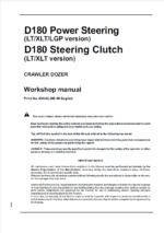 New Holland D180 LT, D180 XLT, D180 LGP Crawler Dozer Repair Service Manual