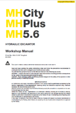 New Holland MH5.6, MH City and MH Plus Excavator Manual