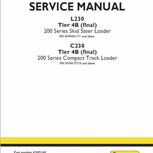 New Holland L230, C238 Tier 4A SkidSteer Loader Service Manual - Image 3