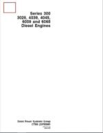 John Deere Series 300: 3029 6068 Diesel Engines Manual