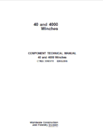 John Deere 40, 4000 Winches Component Technical Manual