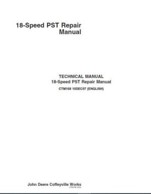 John Deere 18 Speed PST Component Technical Manual