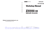 Hitachi ZX55U-5B Mini Excavator Service Repair Manual
