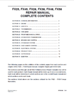 New Holland FX25, FX45, FX28, FX38, FX48, FX58, FX300, FX375, FX450 Harvesters Manual