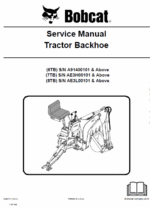 Bobcat 6TB, 7TB, 8TB Backhoe Tractor Service Manual