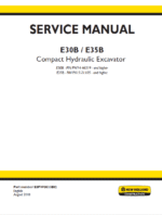 New Holland E30B and E35B Compact Excavator Service Manual