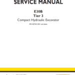 New Holland E30B Tier 3 Compact Excavator Service Manual