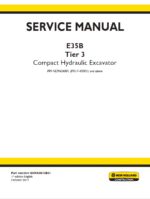 New Holland E35B Tier 3 Compact Excavator Service Manual