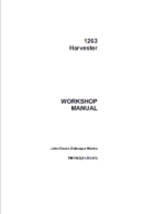 John Deere 1263 Harvester Service Manual