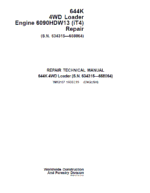 John Deere 644K 4WD Engine 6090HDW13 (iT4) Loader Technical Manual