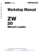Hitachi ZW20 Wheel Loader Service Repair Manual