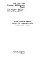 John Deere 244L, 324L Compact 4WD Loader Repair Technical Manual