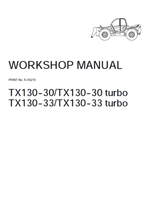 Case Tx130-30 Tx130-33 Tier 3 Telescopic Service Manual