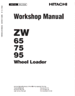 Hitachi ZW65, ZW75, ZW95 Wheel Loader Service Repair Manual