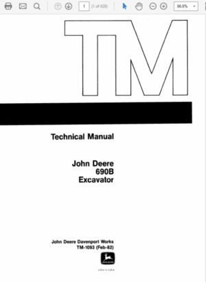 John Deere 690B Excavator Service Manual