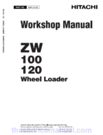 Hitachi ZW100 and ZW120 Wheel Loader Service Repair Manual