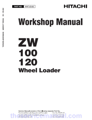 Hitachi ZW100 and ZW120 Wheel Loader Service Repair Manual