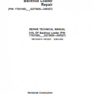 John Deere 310L EP Backhoe Loader Service Manual