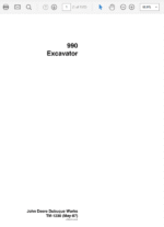 John Deere 990 Excavator Service Manual