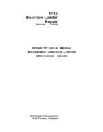 John Deere 410J Backhoe Loader Repair Service Manual SN