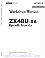 Hitachi ZX48U-5A Mini Excavator Service Repair Manual