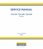 New Holland TD4.70F, TD4.80F, TD4.90F Tractor Service Manual
