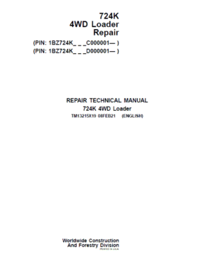 John Deere 724K 4WD Technical Manual