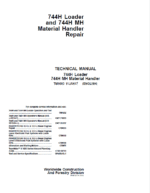 John Deere 744H and 744H MH Material Handler Loader Service Manual