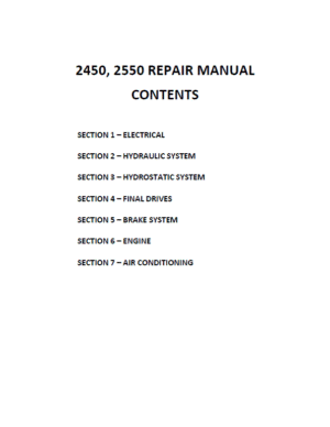 New Holland 2450, 2550 Tractor Service Manual