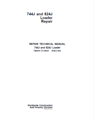John Deere 744J, 824J 4WD Loader Repair Technical Manual