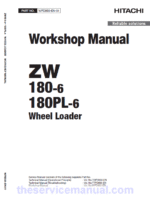 Hitachi ZW180-6 Wheel Loader Service Repair Manual