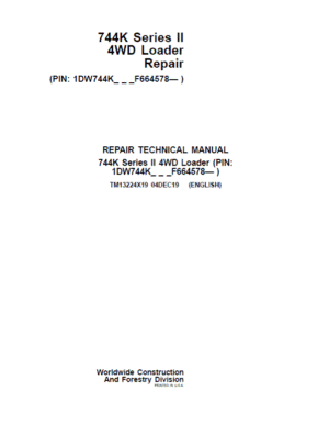 John Deere 744K 4WD Series II Loader Technical Manual