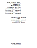 John Deere 870G, 870GP, 872G Grader Technical Manual