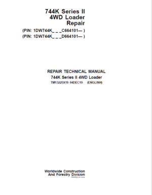 John Deere 744K Series II 4WD Loader Technical Manual