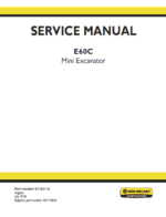 New Holland E60C Mini Excavator Service Manual