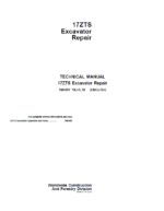 John Deere 17ZTS Excavator Repair Service Manual