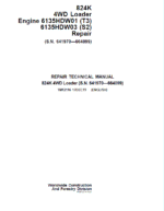 John Deere 824K 4WD Engine 6135HDW01 (T3) &  6135HDW03 (S2) Loader Service Manual