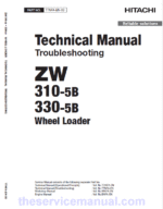 Hitachi ZW310-5A, ZW310-5B Wheel Loader Service Repair Manual