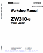Hitachi ZW310-6 Wheel Loader Service Repair Manual