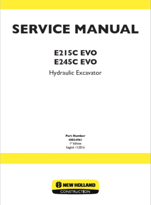 New Holland E245C Evo Excavator Service Manual