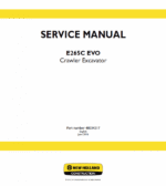 New Holland E265C Evo Excavator Service Manual
