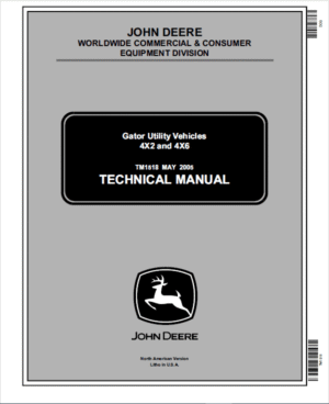 John Deere Gator 4×2 and 4×6 Repair Service Manual