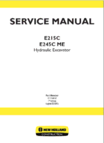 New Holland E215C, E245C Crawler Excavator Service Manual