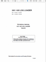 John Deere 335, 435 Log Loader Repair Technical Manual