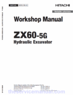 Hitachi ZX60-5G Excavator Service Repair Manual