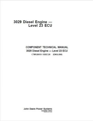 John Deere 3029 Diesel Engine Level 23 ECU Component Technical Manual