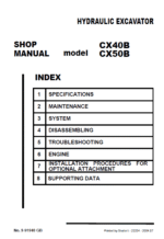 CASE CX40B CX50B Mini Excavator Service Repair Manual