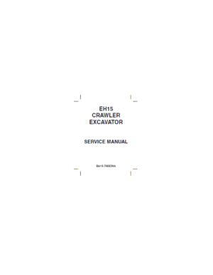 New Holland EH15 Excavator Service Manual