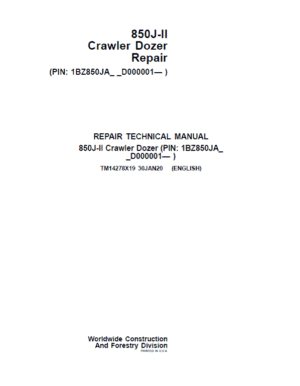 John Deere 850J-II Crawler Dozer Services Manual